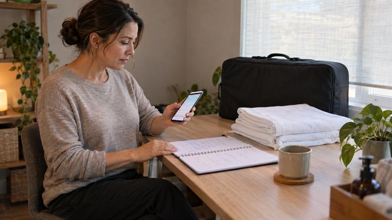 In-Home Massage Booking Checklist: What to Confirm Before Your Home Appointment